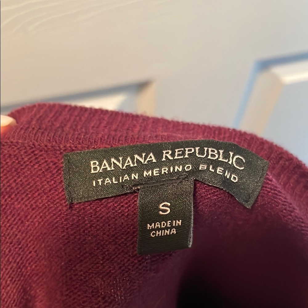 Banana Republic Italian Merino Blend Sweater - Burgundy